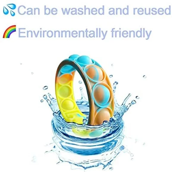 Fidget Pop it toy bracelet/no age limit & can be played by anyone - Color Varies - Picture 3 of 6